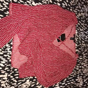 Brand new red cream top